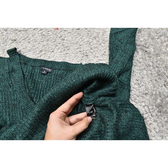 Torrid Plus Size 2 Green Acrylic Pullover Sweater V Neck Long Sleeve - Picture 7 of 8